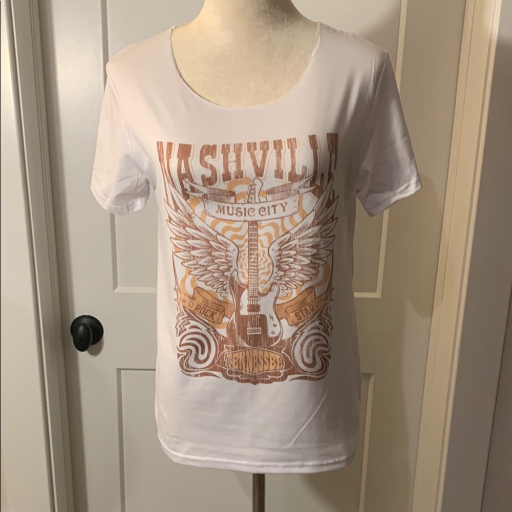 White Nashville Graphic T-Shirt